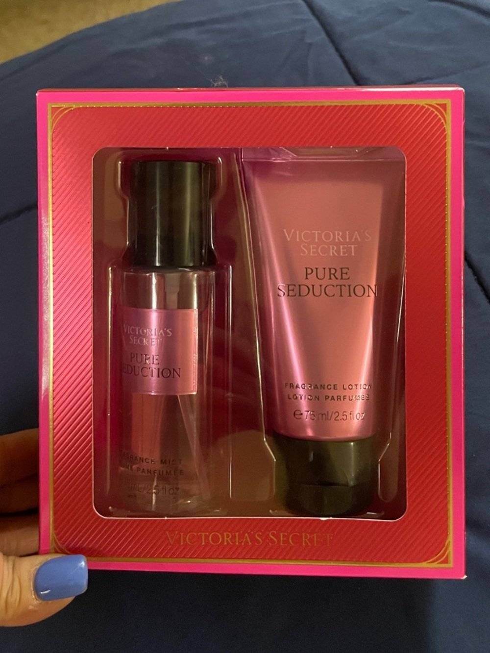 Victoria's Secret Pure Seduction Gift Set - Red with Pink Trim